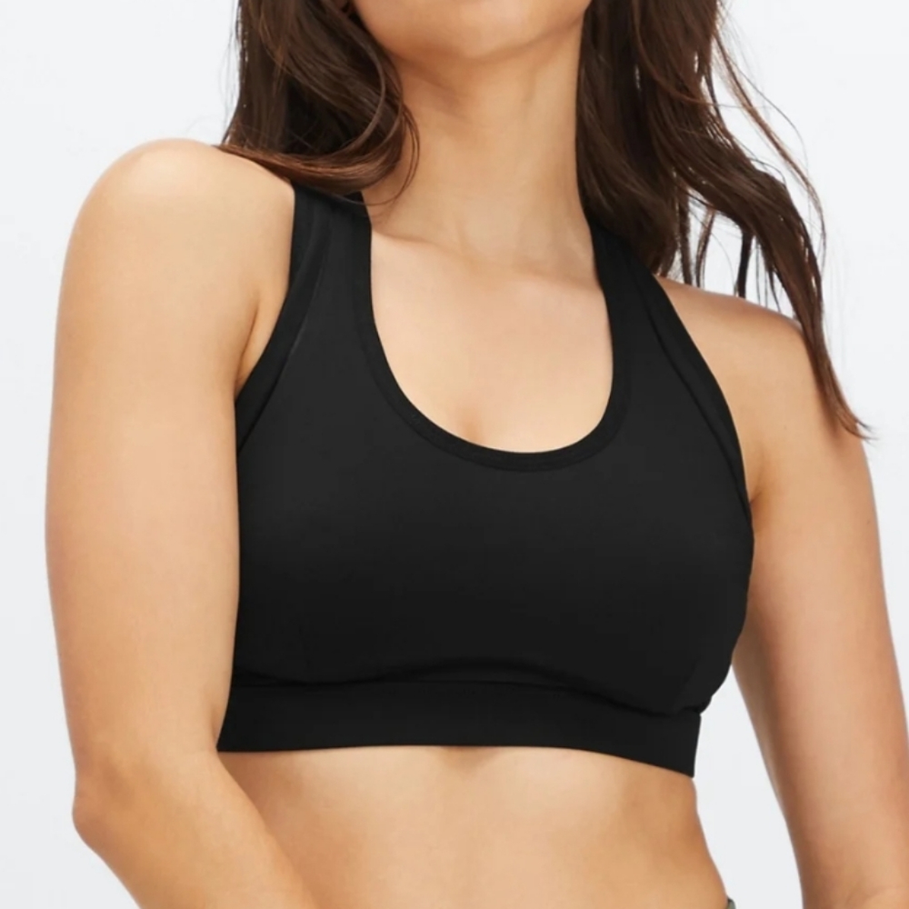 NWT Fabletics Belle Iridescent Adjustable High Impact Sports Bra, Dark Bronze, S